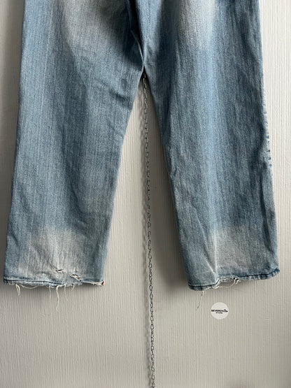 Akademiks Embroidered Baggy Denim Pants Mens Jeans