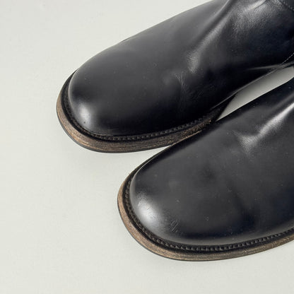 Prada Black Leather Mens Riding Boots