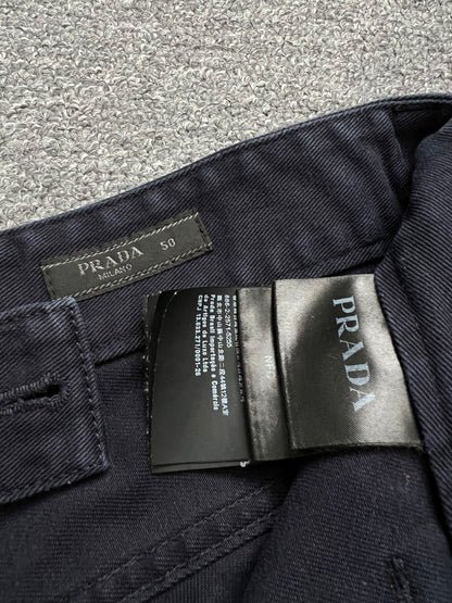 Prada Milano Blue Denim Carpenter Baggy Shorts