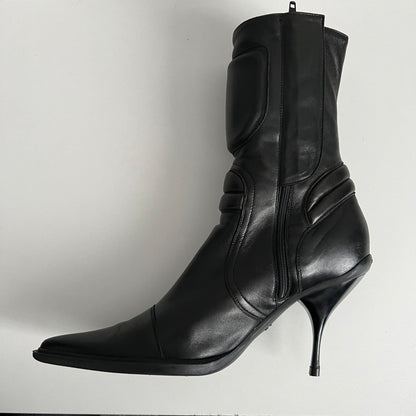 Archive Miu Miu 1999 Leather Biker Heels