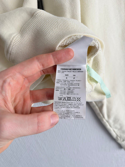 Off-White Cream Cropped Hoodie