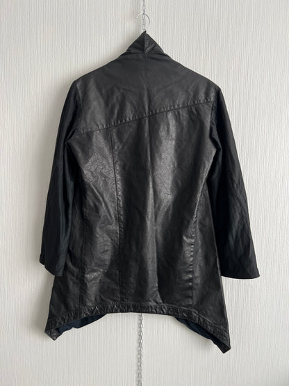 Lost & Found Ria Dunn Avant Garde Mens Leather Black Coat