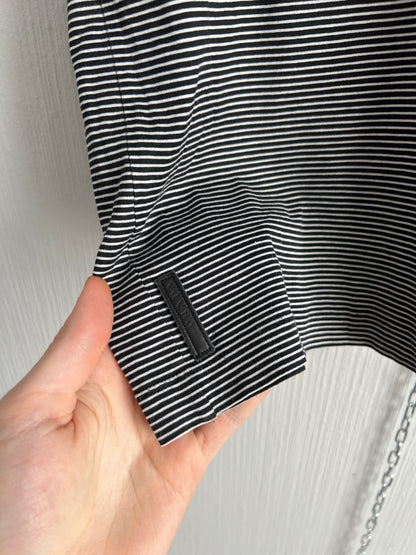 Prada Black Tab Striped T-shirt