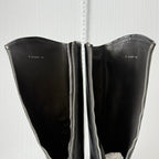 Chanel Black Calfskin Leather Knee-High Riding Boots