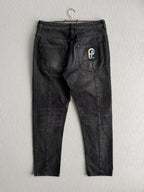 Prada Back Pocket Logo Grey Denim Pants Jeans