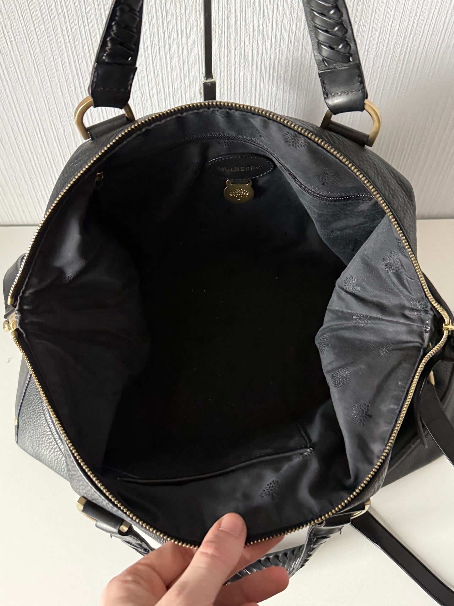 Mulberry Effie Tote Bag in Black Leather