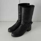Prada Leather Moto Boots