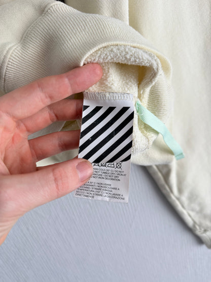 Off-White Cream Cropped Hoodie
