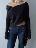 Maison Martin Margiela Line 1 Dark Grey Spiral Zipper Jumper – Fall 2012