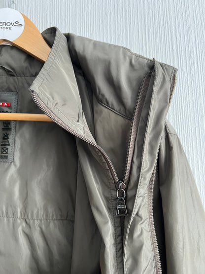 Prada Sport Luna Rossa Khaki Nylon Black Tab Jacket