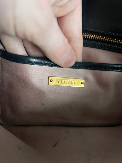 Miu Miu Matelasse Leather Flap Shoulder Bag Clutch