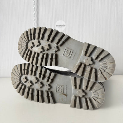 Chanel Black Suede Leather Coco Cocoon Boots by Karl Lagerfeld