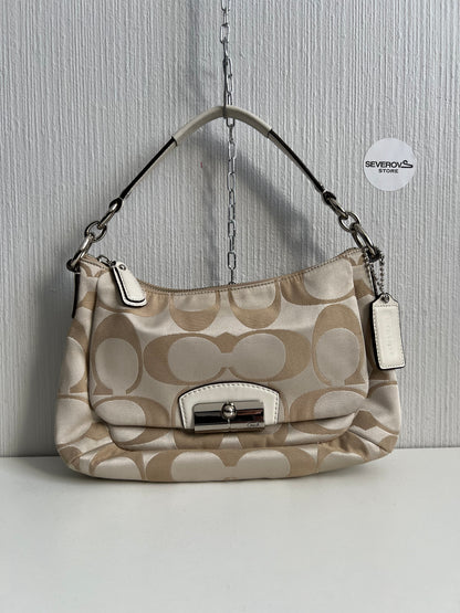Coach Cream Canvas Kristin Hobo Bag
