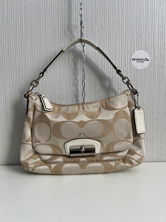 Coach Cream Canvas Kristin Hobo Bag