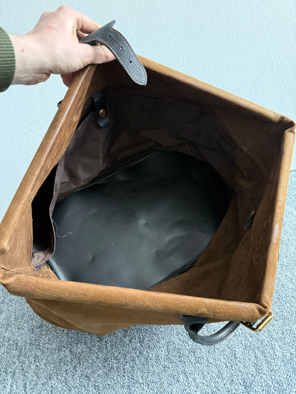 Longchamp Camel Suede Leather Bag