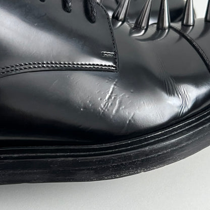 Balenciaga Spiked Derby Men’s Black Leather Shoes