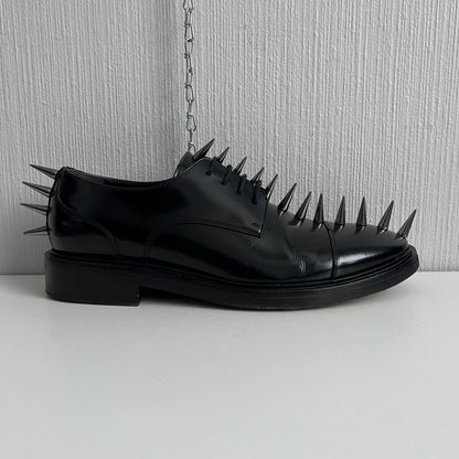 Balenciaga Spiked Derby Men’s Black Leather Shoes
