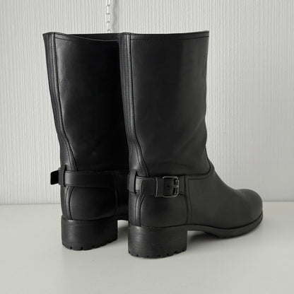 Prada Leather Moto Boots