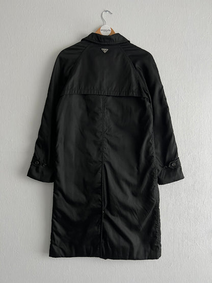 Prada Milano Nylon Black Womens Trench Coat