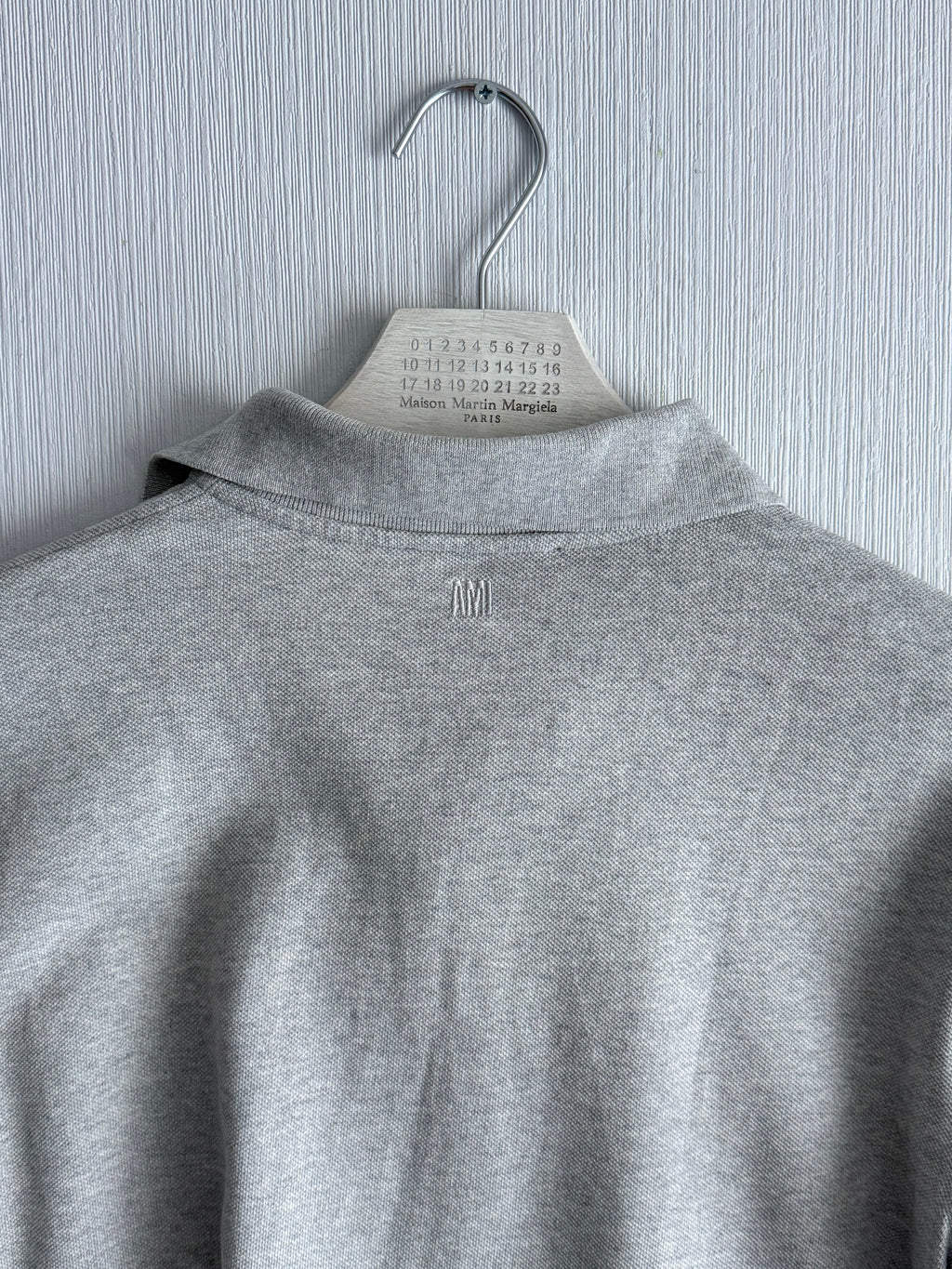 Ami Mens Grey Polo T-shirt