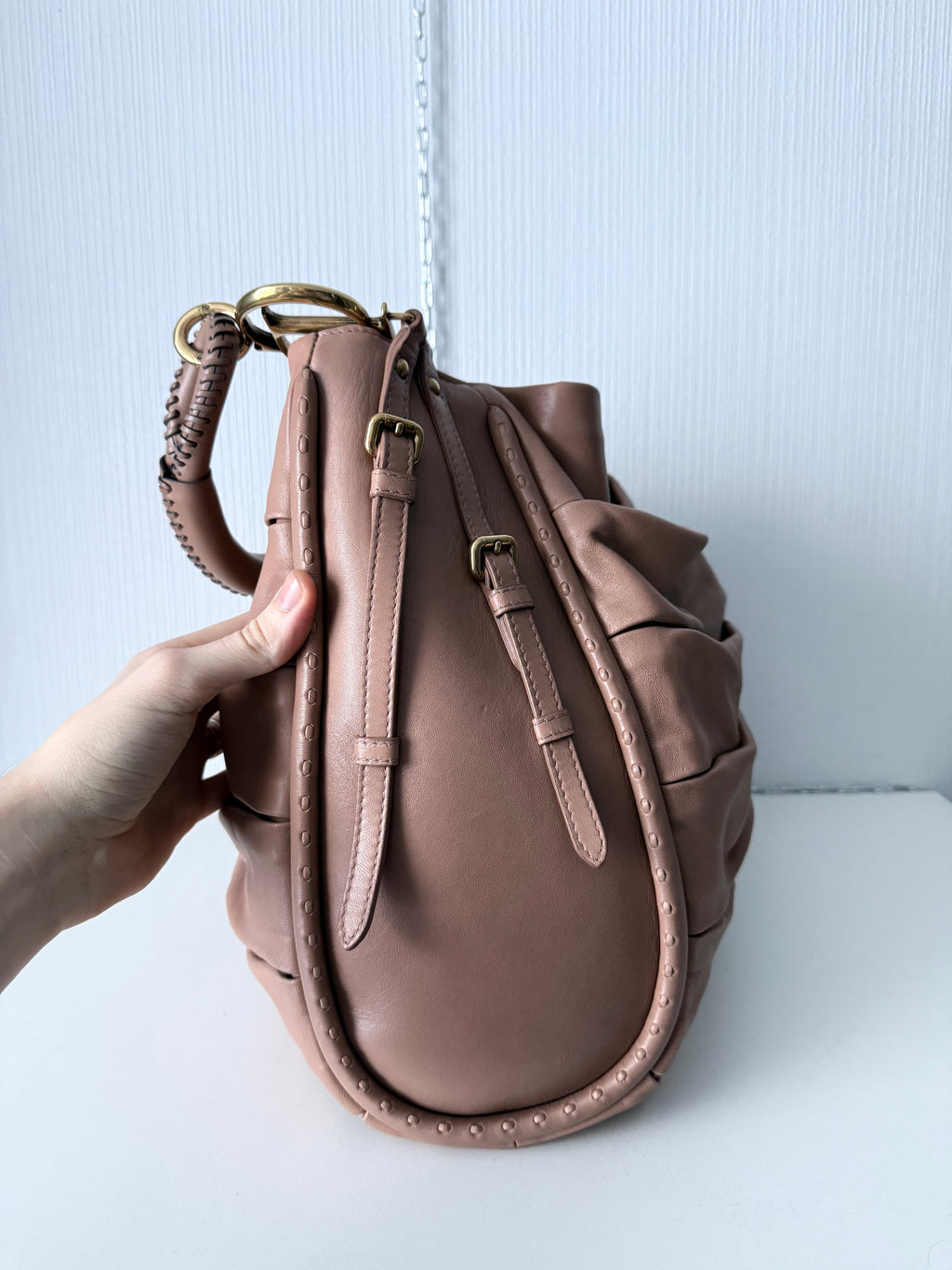 Christian Dior Libertine Large Lambskin Shoulder Hobo Bag