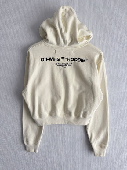 Off-White Cream Cropped Hoodie