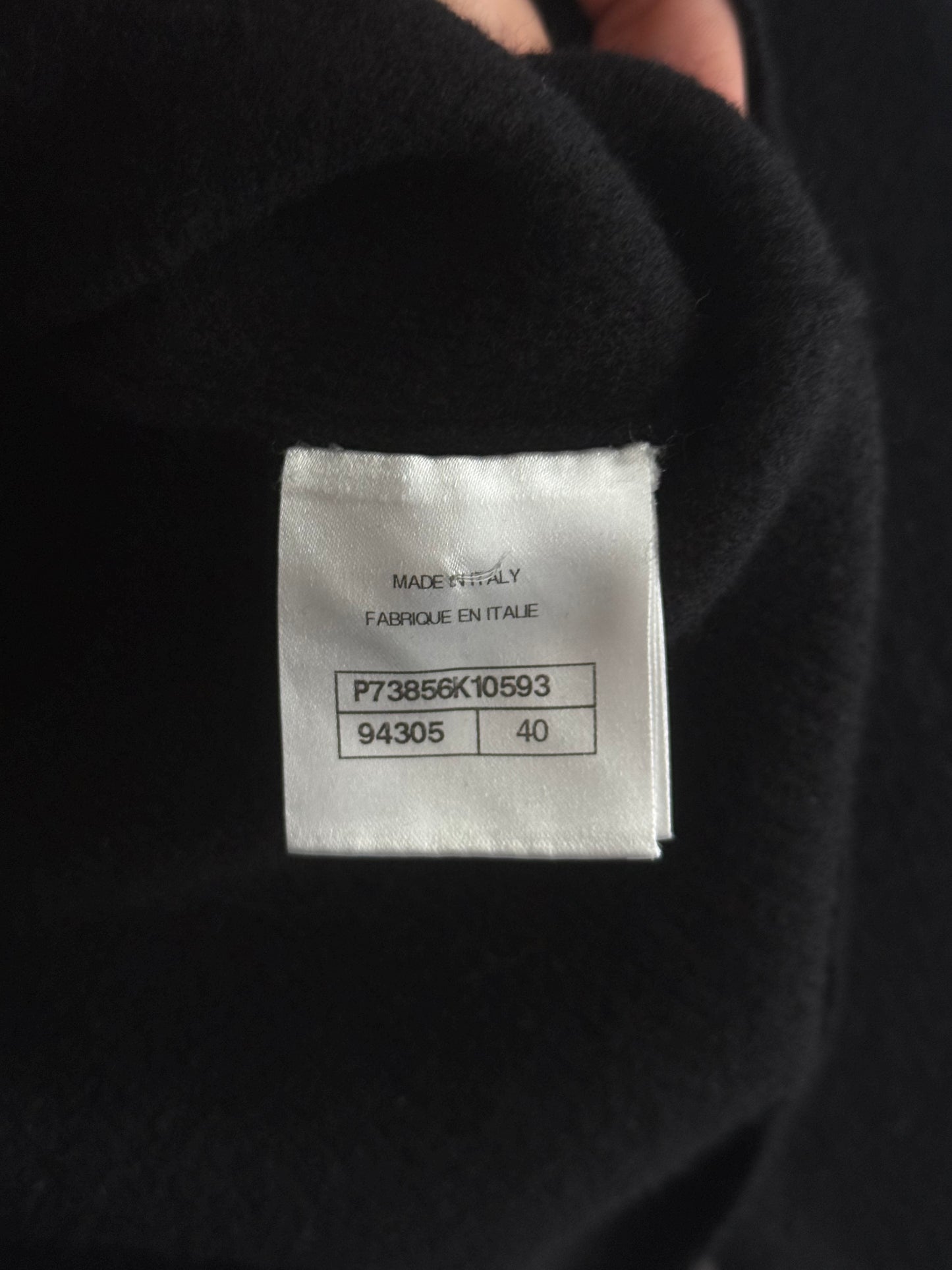 Chanel CC Black Wool Knit Sweater