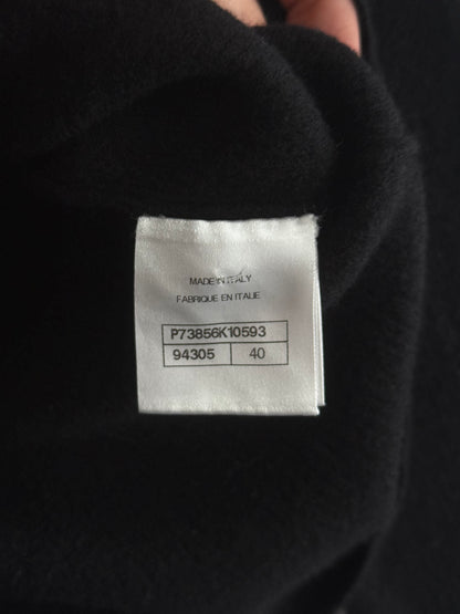 Chanel CC Black Wool Knit Sweater