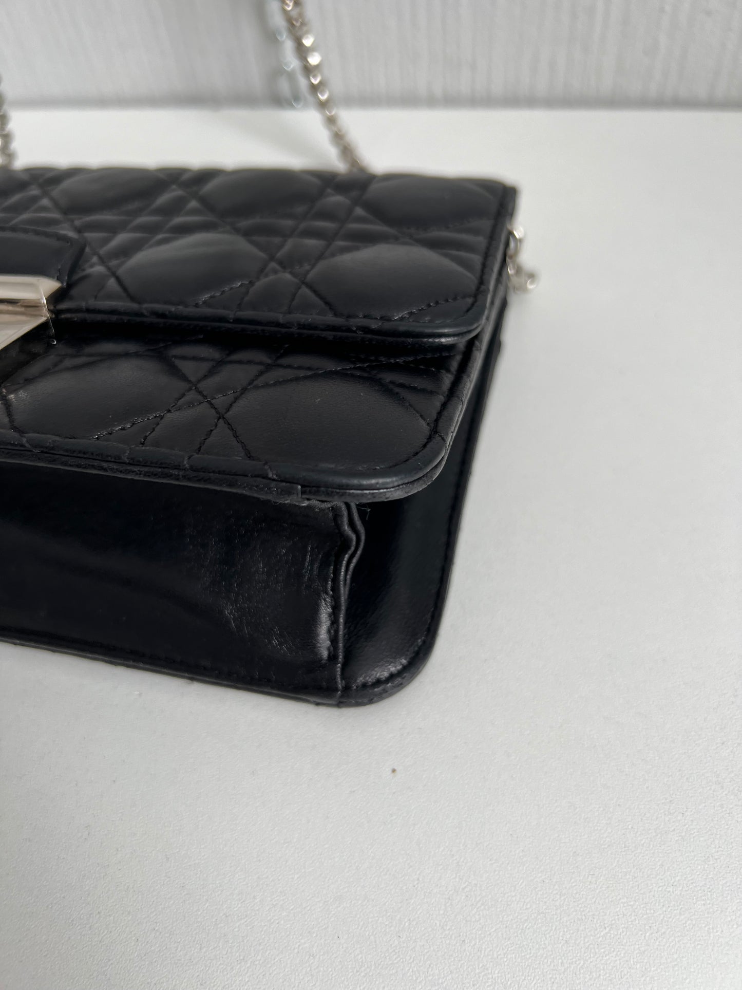 Christian Dior Black Cannage Quilted Miss Dior Clutch Bag
