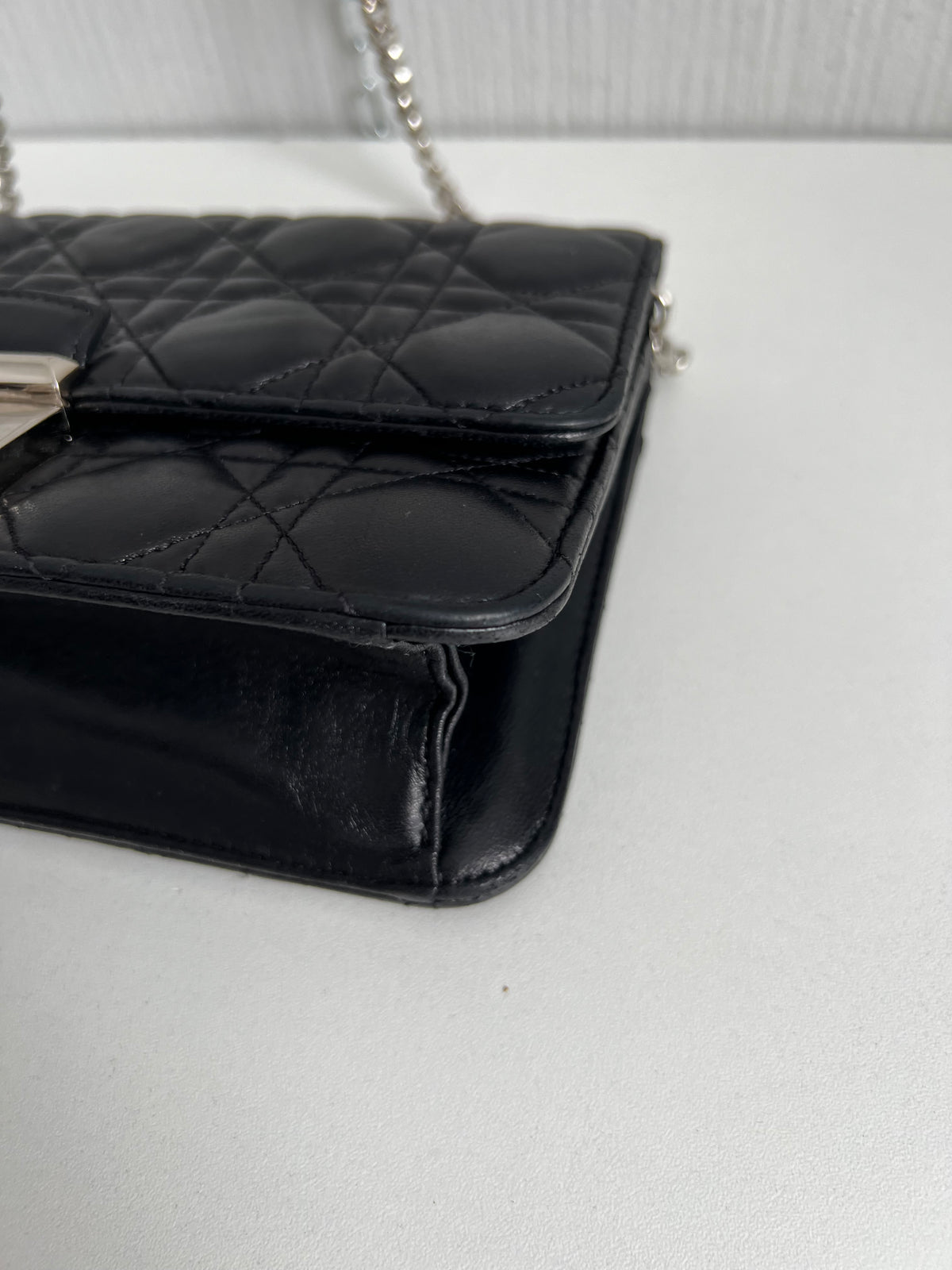 Christian Dior Black Cannage Quilted Miss Dior Clutch Bag