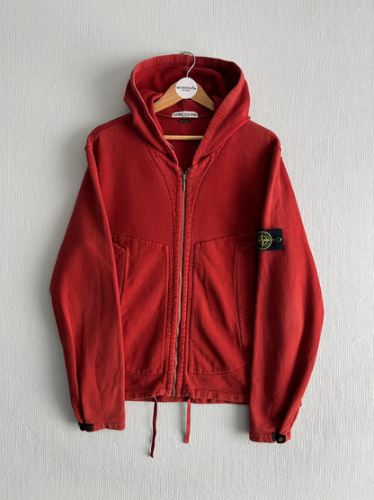 Stone Island AW05 Mens Red Zip Hoodie