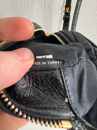 Miu Miu Black Matelasse Leather Crossbody Bag