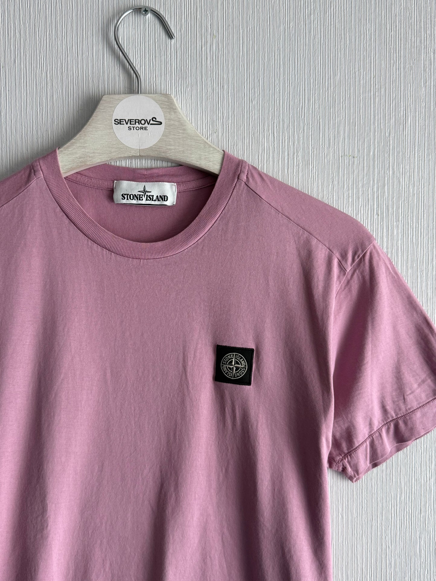 Stone Island Logo Pink T-shirt