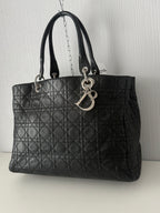 Christian Dior Lady Dior Soft Shopping Tote Cannage Quilt Lambskin Large