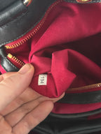 Miu Miu Black Matelassé Leather Tote Bag