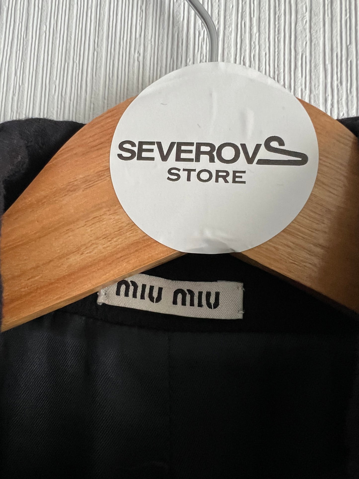 Miu Miu Navy Wool Coat