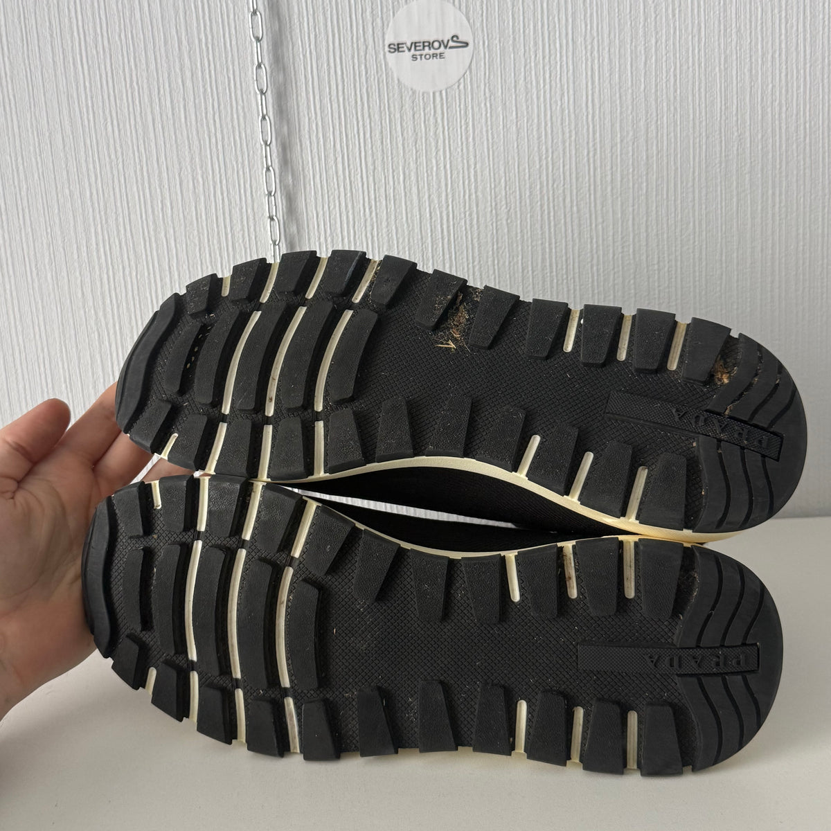 Prada Black Knit Fabric Runner Sneakers