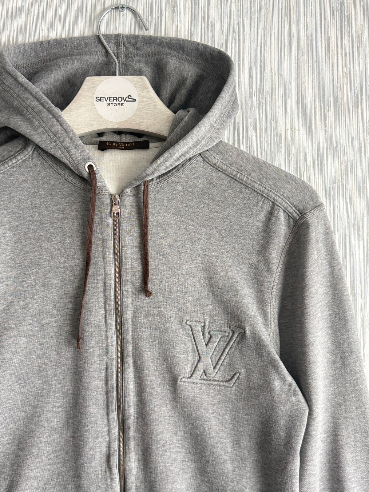 Louis Vuitton LV Logo Grey Hoodie