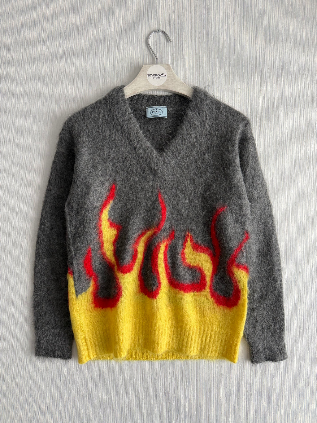 Prada FW18 Flame Mohair Sweater