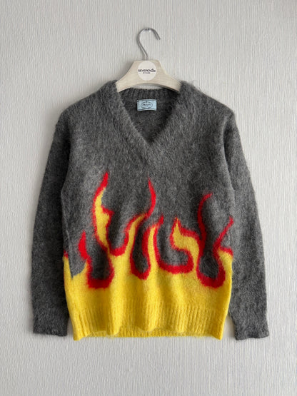 Prada FW18 Flame Mohair Sweater