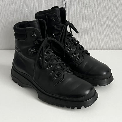 Prada FW99 Vintage Combat Black Leather Boots