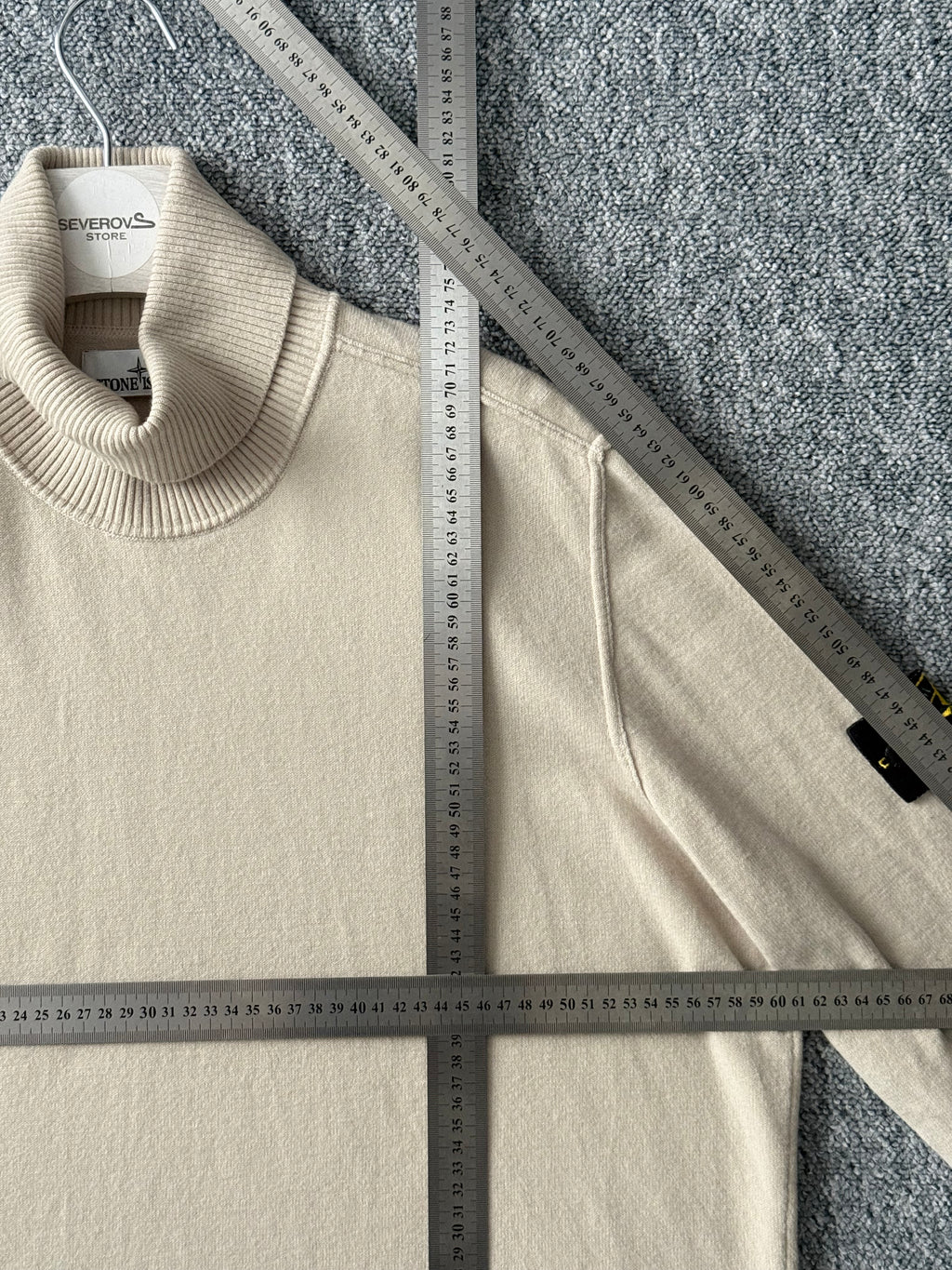 Stone Island AW23 Stretch Wool Turtleneck Knit Sweater