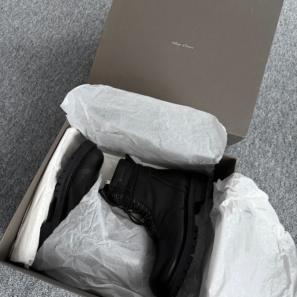Rick Owens Black Army Boots