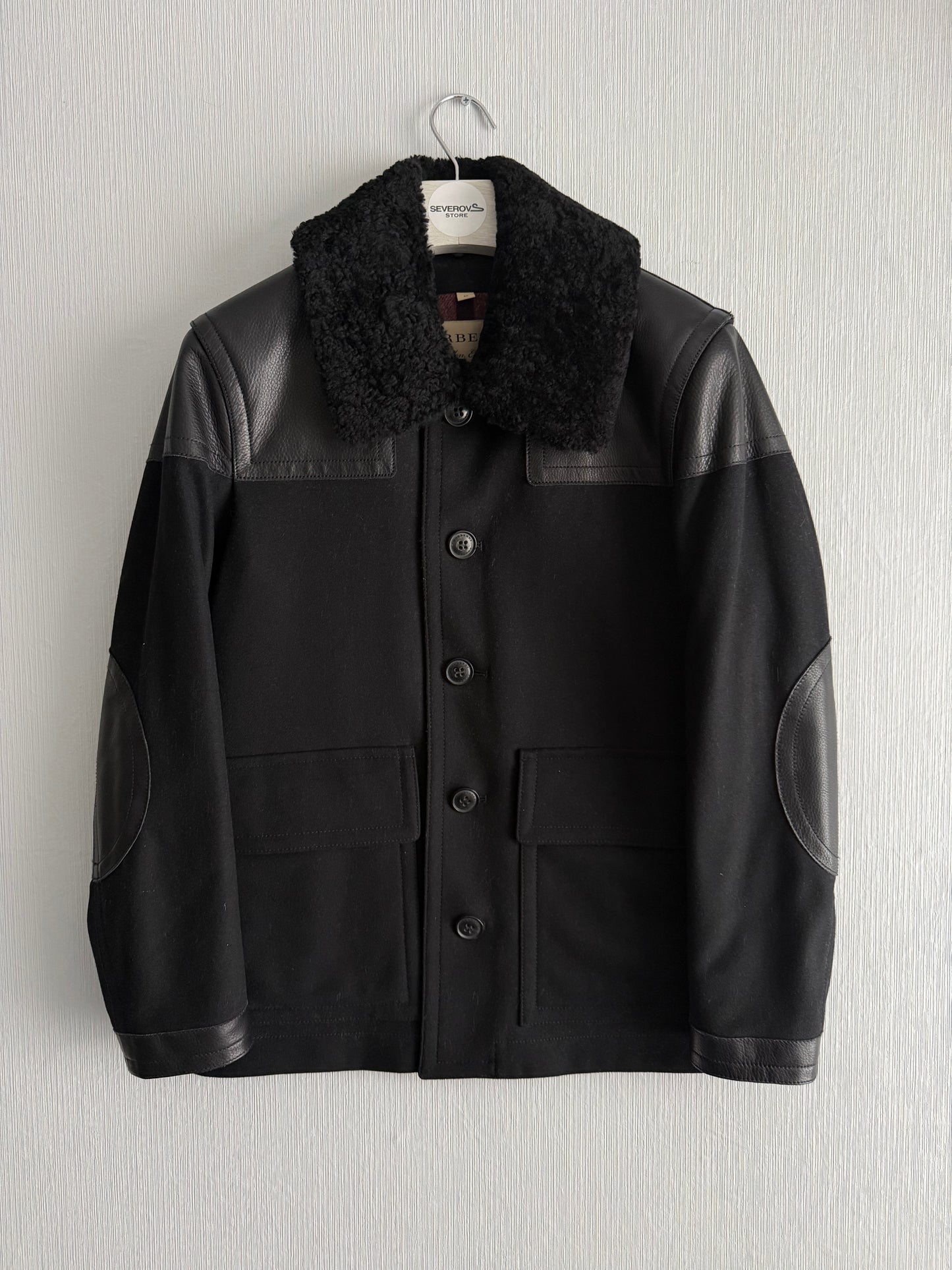 Burberry Black Wool Muswell Jacket