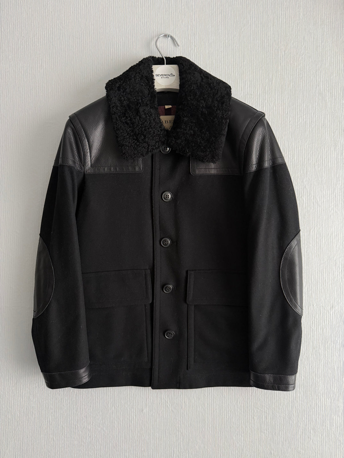 Burberry Black Wool Muswell Jacket