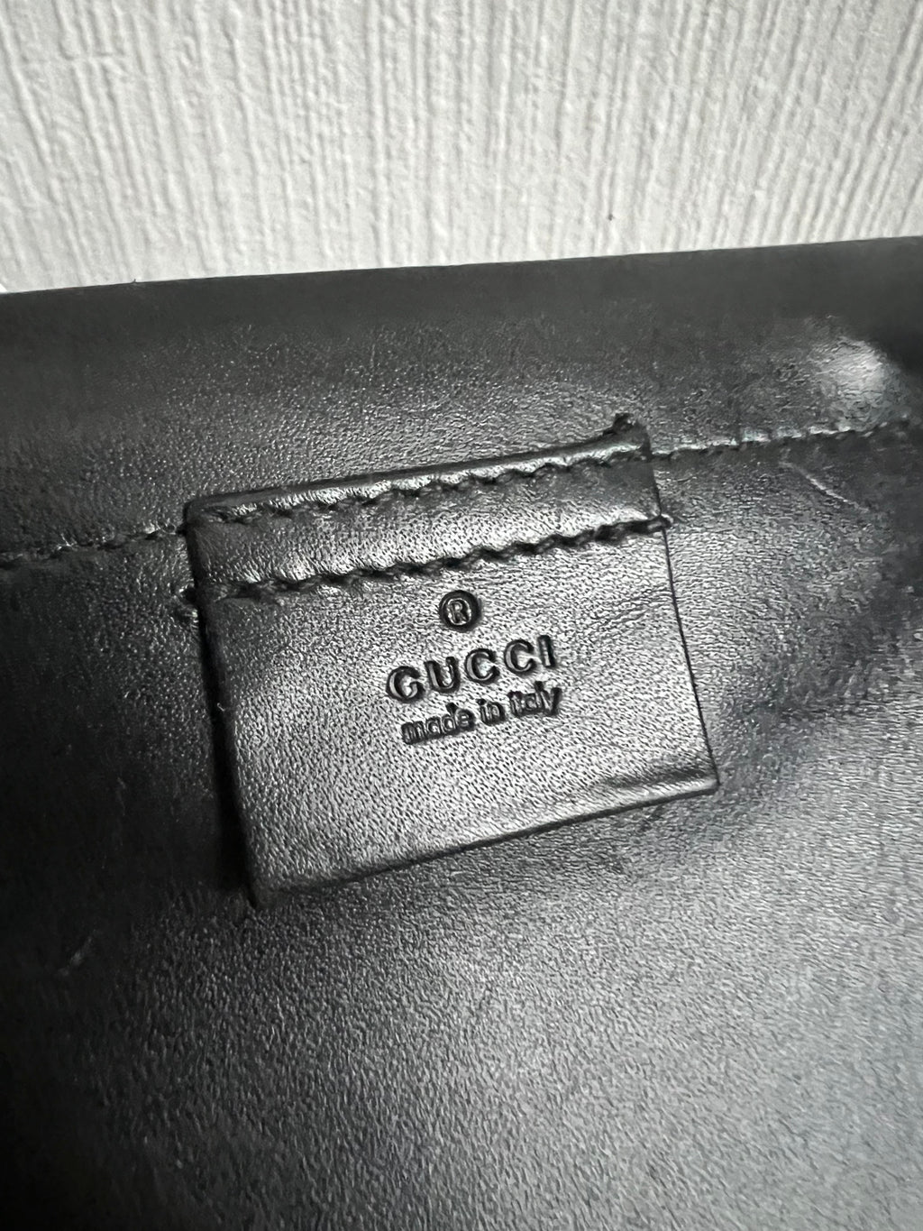 Gucci by Tom Ford Black Canvas Tote with Leather Trim