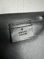 Gucci by Tom Ford Black Canvas Tote with Leather Trim