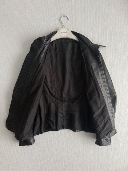 Rick Owens Calf Leather Mollino Leather Jacket