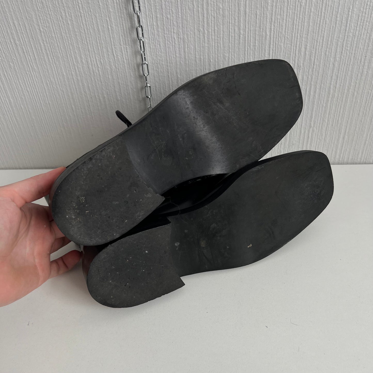 Gucci Black Leather Combat Lace Up Ankle Women's Boots