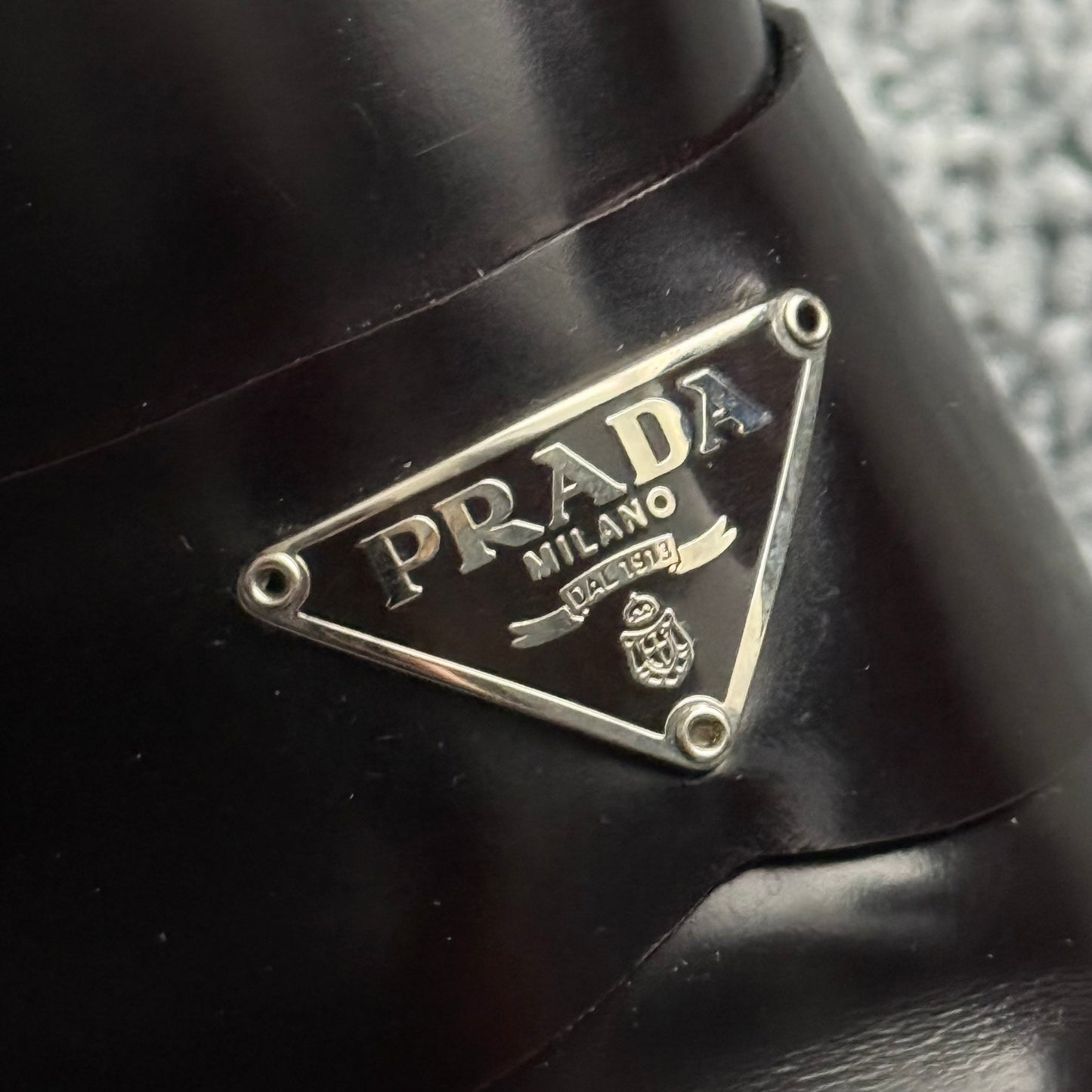 Prada Triangle-logo Leather Loafers